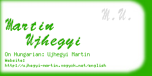 martin ujhegyi business card